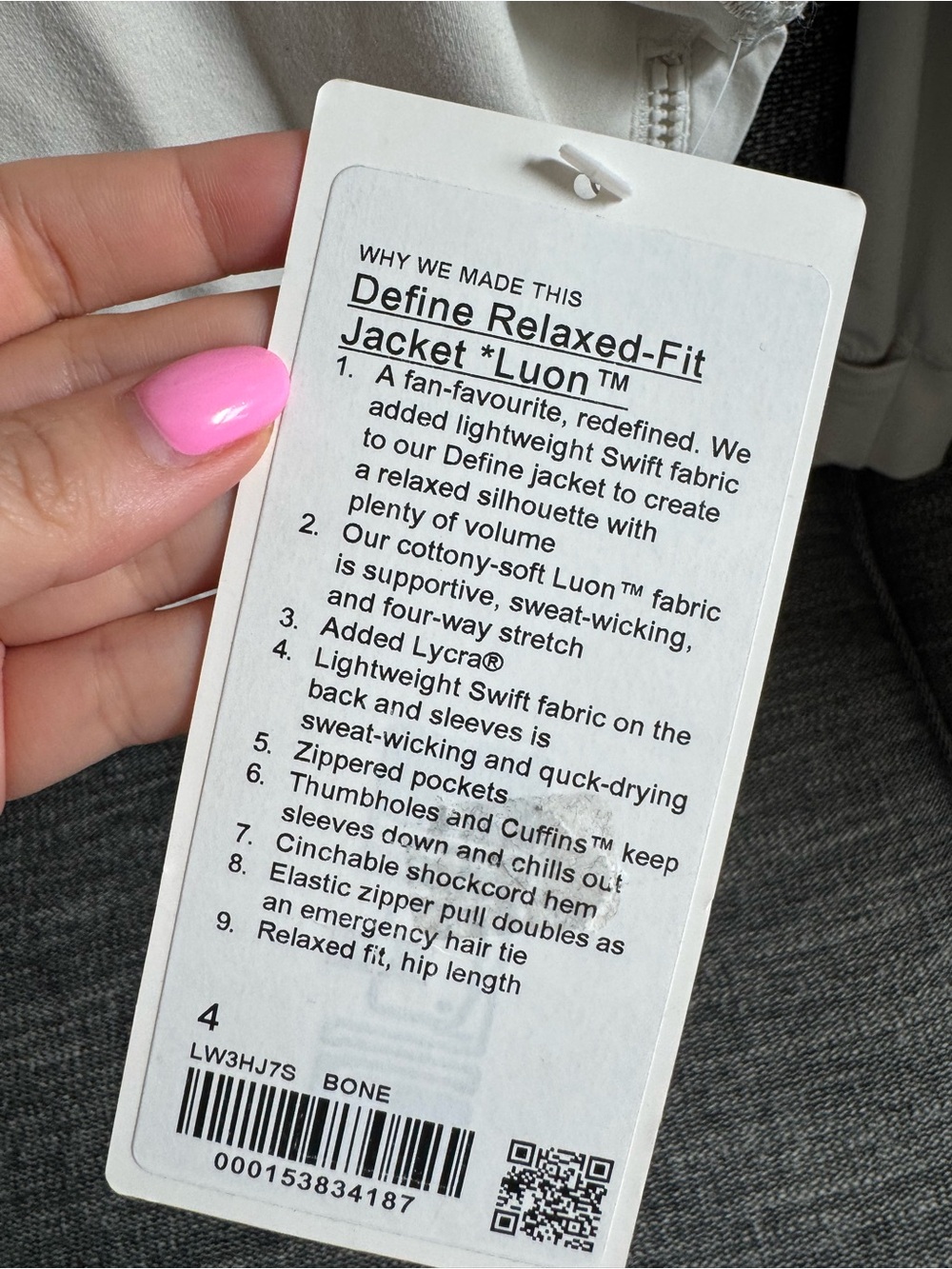 LULULEMON Define Relaxed-Fit Jacket (Bone) - Picture 5 of 6